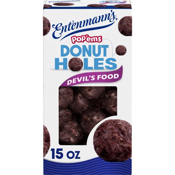 Entenmann's Pop'ems Devil's Food Glazed Chocolate Donut Holes, 15