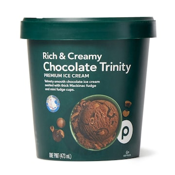 Publix Rich & Creamy Ice Cream, Chocolate Trinitypint
