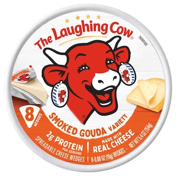 The Laughing Cow Creamy Smoked Gouda Spreadable Cheese Wedges, 5.4 oz