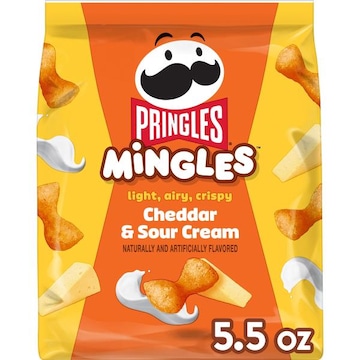 Pringles Mingles Gluten-Free Puffed Snacks Cheddar and Sour Cream, Cheese Puffs
