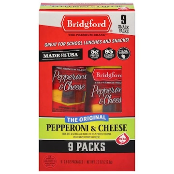 Bridgford Pepperoni & Cheese, The Original, 9 Packs