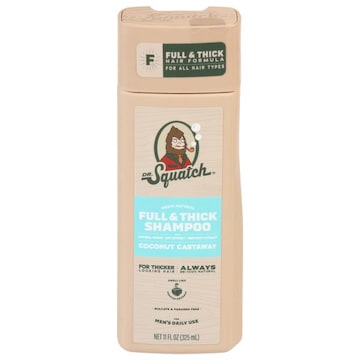Dr. Squatch Men's Natural Full & Thick Coconut Castaway Shampoo