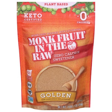 Monk Fruit in the Raw Sweetener, Zero Calorie, Golden