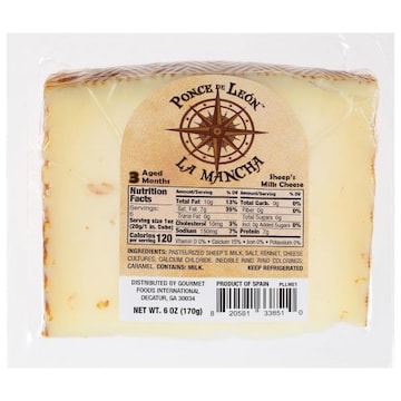 Ponce De Leon Cheese, Sheep's Milk, La Mancha