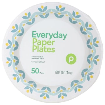 Publix Paper Plates, Everyday, 6.87 Inch