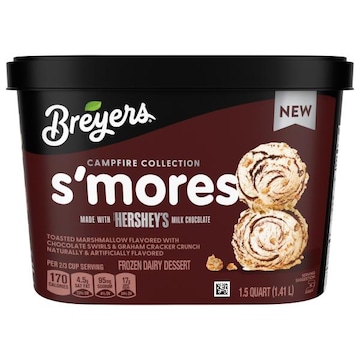 Breyers Frozen Dairy Dessert, S'mores, Campfire Collection