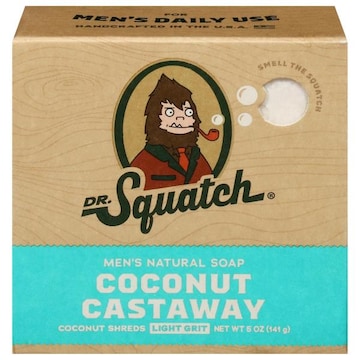 Dr. Squatch Light Grit Men's Natural Coconut Castaway Soap
