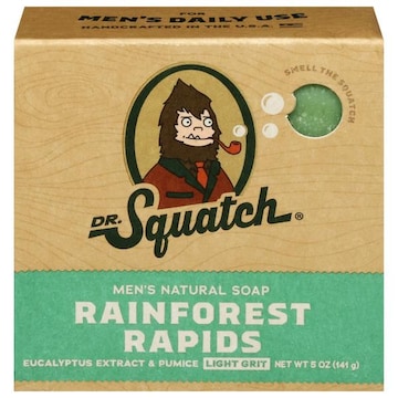 Dr. Squatch Light Grit Men's Natural Rainforest Rapids Soap