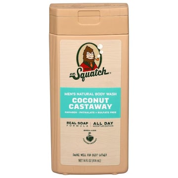 Dr. Squatch Men's Natural Coconut Castaway Body Wash