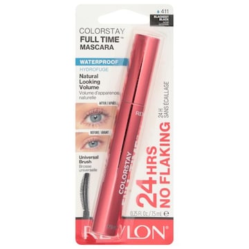 Revlon Colorstay Mascara, Full Time, Waterproof, Blackest Black, 411