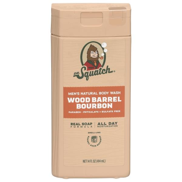 Dr. Squatch Men's Natural Wood Barrel Bourbon Body Wash | Publix