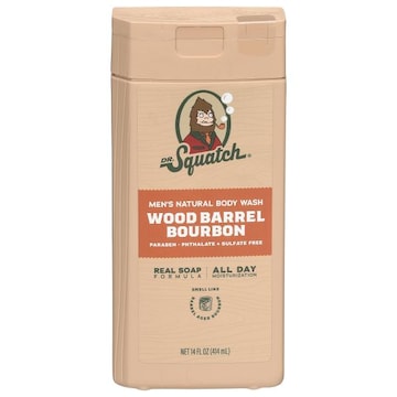 Dr. Squatch Men's Natural Wood Barrel Bourbon Body Wash