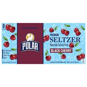 Polar Sparkling Water, Calorie-Free, Black Cherry
