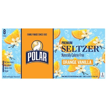 Polar Seltzer, Premium, Orange Vanilla