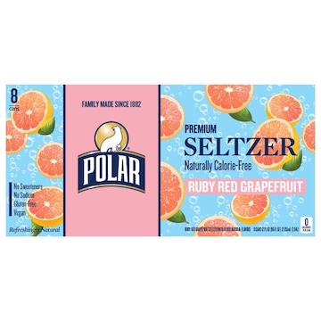 Polar Naturally Calorie-Free Premium Ruby Red Grapefruit Seltzer