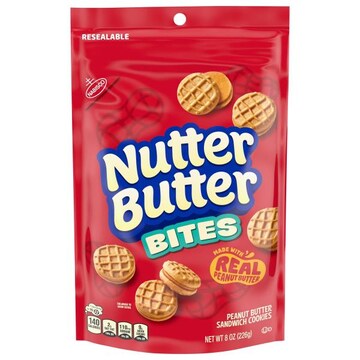 Nutter Butter Bites Sandwich Cookies, Peanut Butter