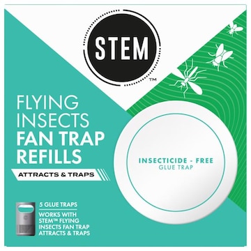 Stem Glue Trap Re?ll Pads for Flying Insect Fan Trap Device, 5 Count