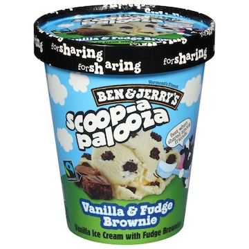 Ben & Jerry's Scoop-apalooza Vanilla & Fudge Brownie Ice Cream