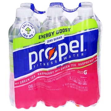 Propel Energy Boost Zero Sugar Raspberry with Green Tea Electrolyte Water Beverage