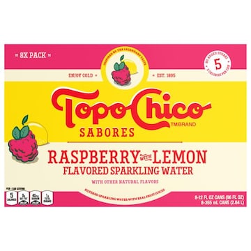 Topo Chico Sparkling Water, Raspberry with Lemon
