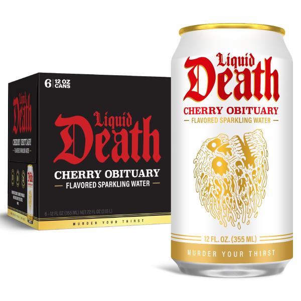 Liquid Death Cherry Obituary Flavored Sparkling Water | Publix