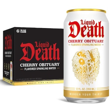 Liquid Death Cherry Obituary Flavored Sparkling Water