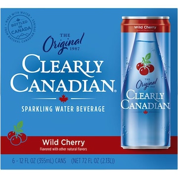 Clearly Canadian Sparkling Water Beverage, Wild Cherry