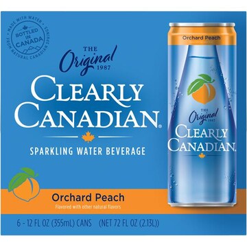 Clearly Canadian Sparkling Water Beverage, Orchard Peach