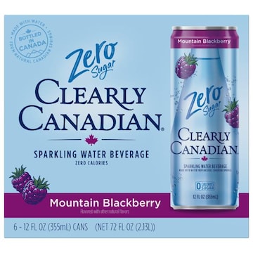 Clearly Canadian Mountain Blackberry Zero Sugar Sparkling Water Beverage