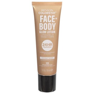 Revlon Colorstay Glow Lotion, Face + Body, Coconut Scent, 120 It's Giving Sun