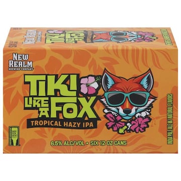 New Realm Brewing Company Beer, Tiki Like a Fox, Tropical Hazy IPA