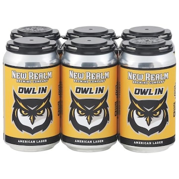 New Realm Brewing Company Beer, American Lager, Owl In