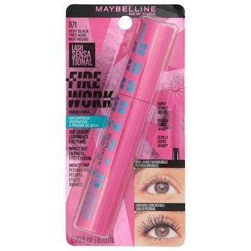 Maybelline Lash Sensational Mascara, Firework, Waterproof, 871 Very Black