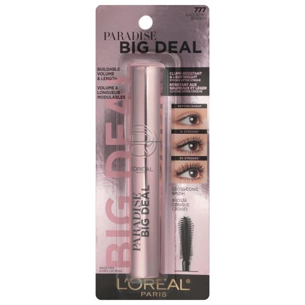 L'Oreal Paris Mascara, Paradise Big Deal, Black Brown 777 | Publix