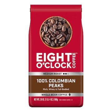 Eight O' Clock Coffee, Whole Bean, Medium Roast, 100% Colombian Peaks
