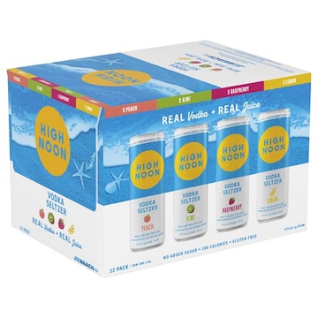 High Noon Beach Pack Vodka Hard Seltzer 355ml Can 12 Pack