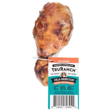 TruRanch Dog Chew, Chicken + Collagen Recipe, Colla-Drumsticks, Rawhide Alternative