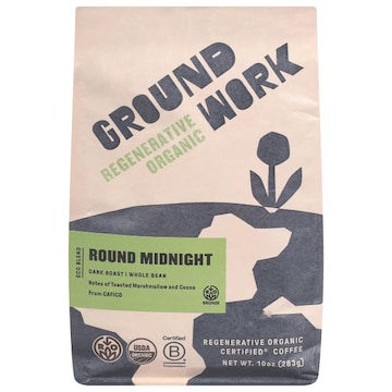 Groundwork Coffee, Whole Bean, Dark Roast, Eco Blend, Round Midnight