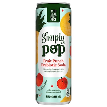Simply Pop Fruit Punch Prebiotic Soda