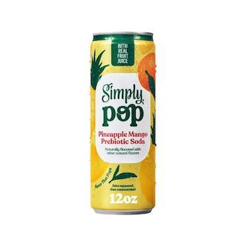 Simply Pop  Pop Prebiotic Soda Pineapple Mango Drink