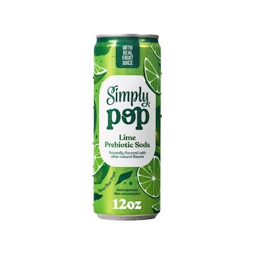 Simply Pop  Pop Prebiotic Soda Lime Drink