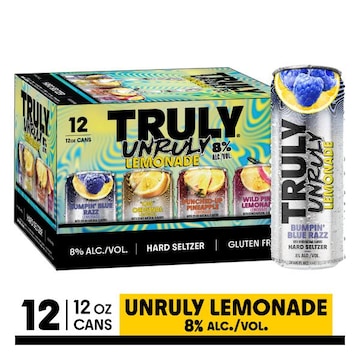Truly Unruly Lemonade Variety Pack, 12pkhard Seltzer