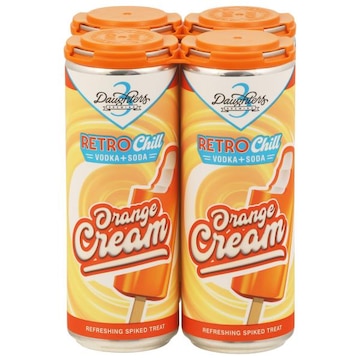 3 Daughters Brewing Vodka + Soda, Retro Chill, Orange Cream