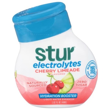 Stur Electrolytes Zero Sugar Hydration Booster Cherry Limeade Liquid Water Enhancer