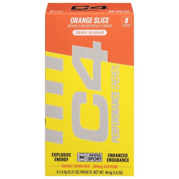C4 Performance Energy Energy Drink Mix, Zero Sugar, Orange Slice