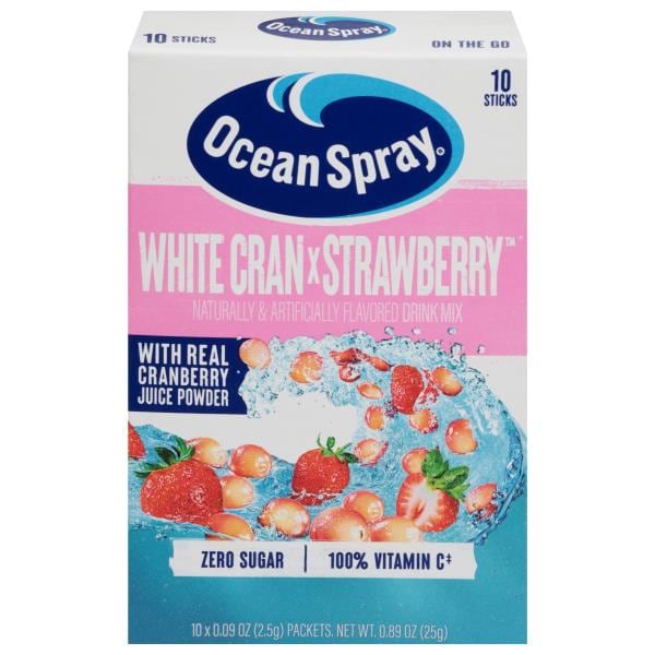 Ocean Spray Zero Sugar White Cran x Strawberry Drink Mix | Publix