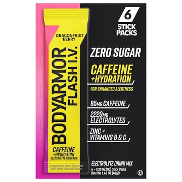 BodyArmor Flash I.V. Electrolyte Drink Mix, Zero Sugar, Dragonfruit Berry