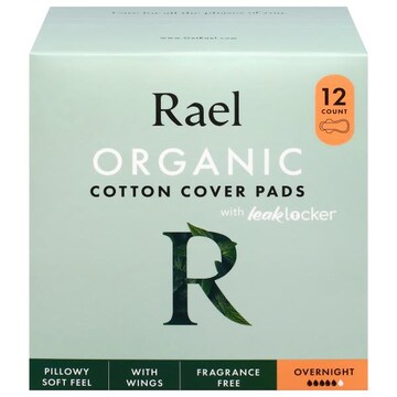 Rael Organic Overnight Cotton Cover Pads