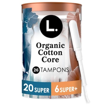 L. Organic Cotton Tampons Super/Super Plus Absorbency, 26 CT