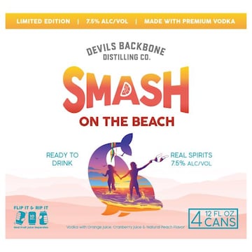 Devils Backbone Distilling Co. Vodka, Smash on the Beach, 4 Pack